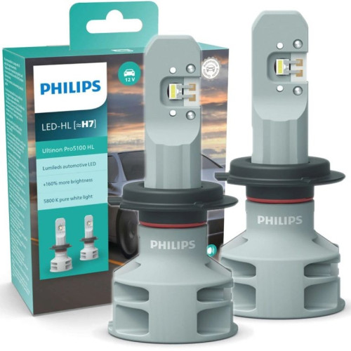 LED lemputės H7 12/24V 15W Ultinon Pro5100 HL | Philips-LED komplektai-Apšvietimas