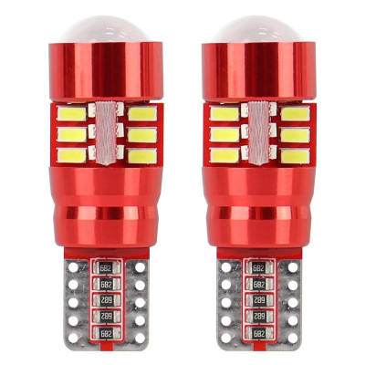 LED lemputės W5W T10 su lęšiu | CANBUS-LED komplektai-Apšvietimas