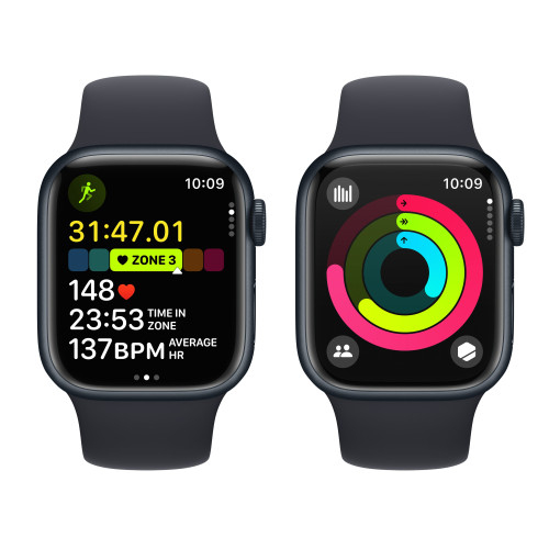 Išmanusis laikrodis Apple Watch Series 9 GPS 45mm Midnight Aluminium Case with Midnight Sport