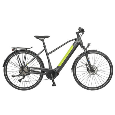Elektrinis Bicycles Porto 10.6 28" 10G dydis 24" (60 cm) (juoda/geltona)-Hibridiniai