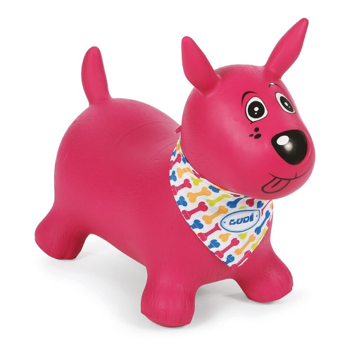 LUDI šokliukas, rožinis šuo-LUDI žaislai mažyliams-Žaislai kūdikiams, vaikams