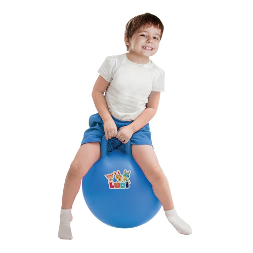 LUDI šokinėjimo kamuolys, mėlynas 45 cm-LUDI žaislai mažyliams-Žaislai kūdikiams, vaikams