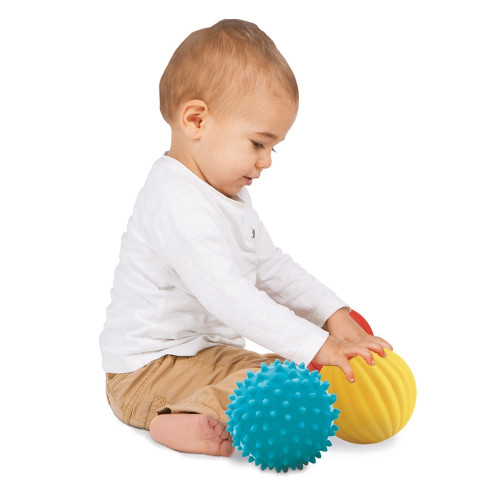 LUDI sensoriniai kamuoliukai, 3 vnt.-LUDI žaislai mažyliams-Žaislai kūdikiams, vaikams