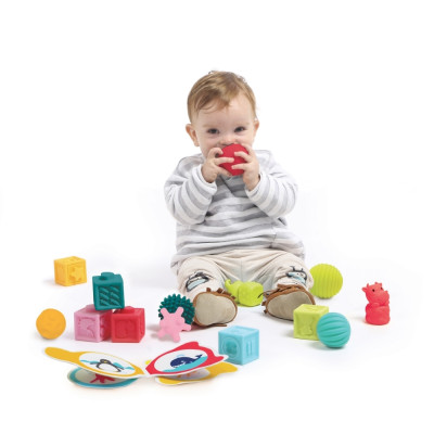 LUDI sensorinis žaidimo rinkinys, kubai/kamuoliukai-LUDI žaislai mažyliams-Žaislai kūdikiams