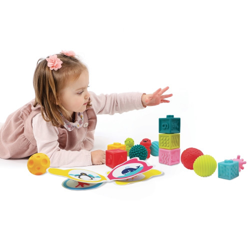 LUDI sensorinis žaidimo rinkinys, kubai/kamuoliukai-LUDI žaislai mažyliams-Žaislai kūdikiams