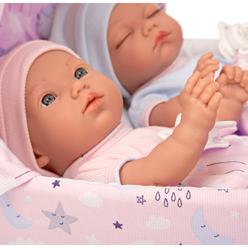 Arias kūdikiai dvyniai, 26 cm-Lėlės kūdikėliai-ARIAS Lėlės