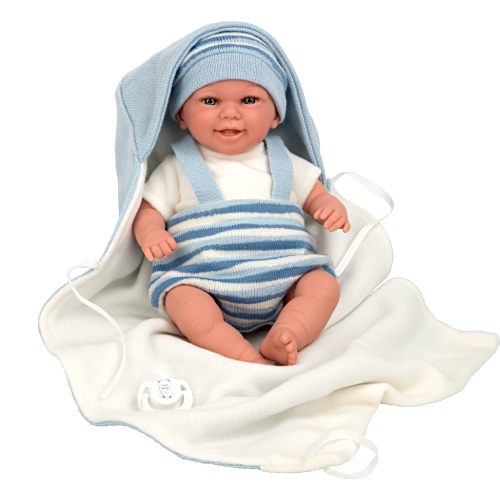 Arias kūdikėlis su pleduku, žydra, 35 cm-Lėlės kūdikėliai-ARIAS Lėlės