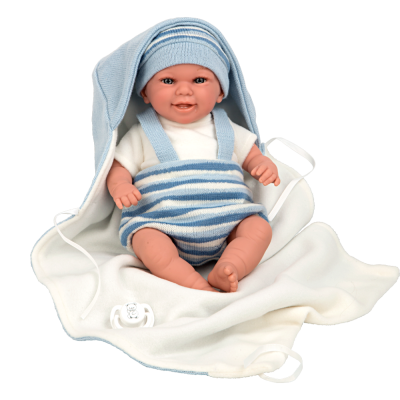 Arias kūdikėlis su pleduku, žydra, 35 cm-Lėlės kūdikėliai-ARIAS Lėlės