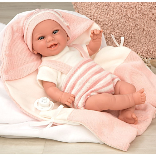 Arias kūdikėlis su pleduku, rožinė, 35 cm-Lėlės kūdikėliai-ARIAS Lėlės