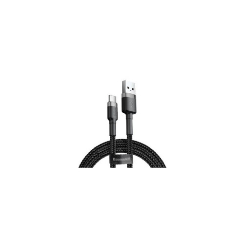 Kabelis Baseus Cafule Cable durable nylon cord USB / USB-C QC3.0 3A 1m Black-Gray-Telefonų