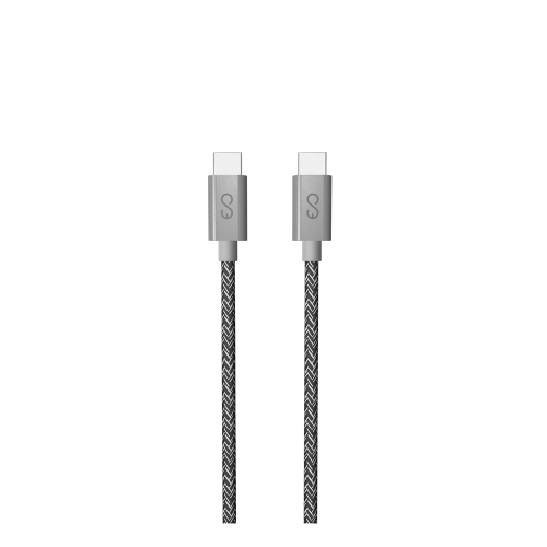 Kabelis USB-C TO USB-C BRAIDED CABLE Space grey 9915101300186-Telefonų laidai ir