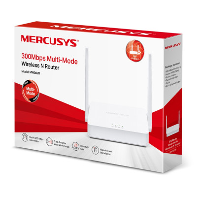 Maršrutizatorius Mercusys Multi-Mode Wireless N Router MW302R 802.11n 300 Mbit/s 10/100 Mbit/s