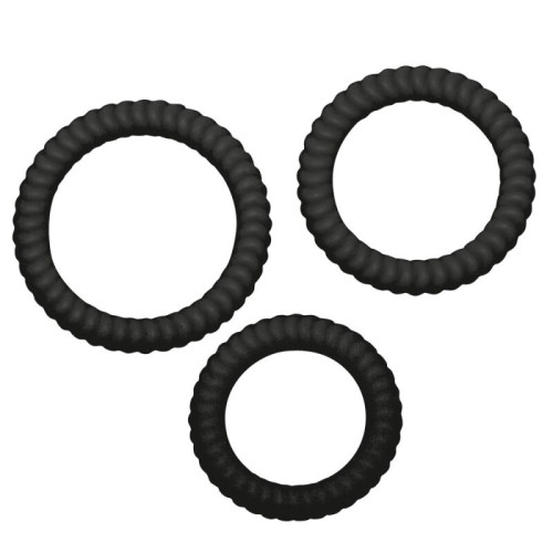 You2Toys Lust penio žiedai (juoda)-Varpos žiedai, antgaliai-Sekso prekės vyrams