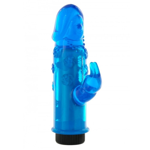 Mini-vibratorius "Galingasis kiškutis" (mėlynas)-Rabbit vibratoriai-Vibratoriai