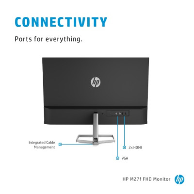 HP M27f Monitorius 27'' (68.6cm) IPS, FHD 1920x1080, 5ms, 300 cd/m2, 75Hz