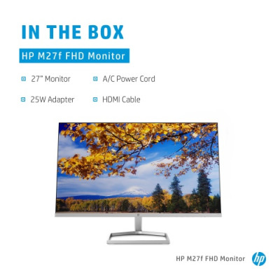 HP M27f Monitorius 27'' (68.6cm) IPS, FHD 1920x1080, 5ms, 300 cd/m2, 75Hz
