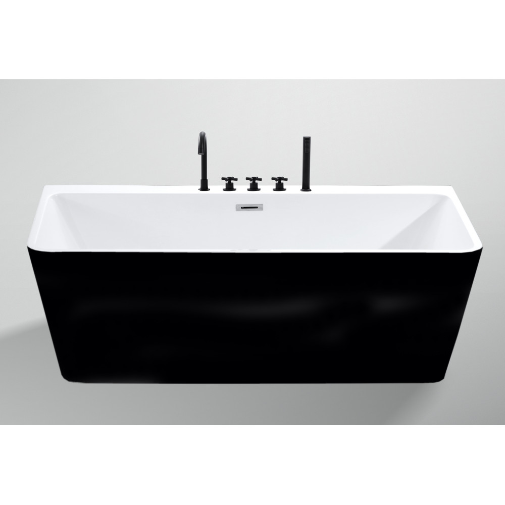 Akrilinė vonia MIRA 205 balta/juoda-Akrilinės vonios-Vonios ir apdaila