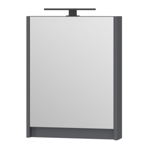 Spintelė LEOMC-50 su veidrodžiu pilka pakabinama-Vonios baldai pakabinami-Vonios baldai