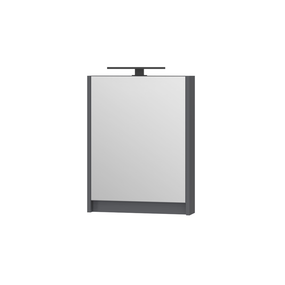 Spintelė LEOMC-50 su veidrodžiu pilka pakabinama-Vonios baldai pakabinami-Vonios baldai