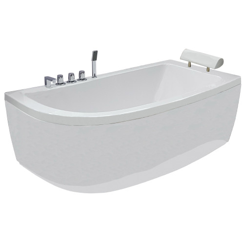 Akrilinė vonia B1680 dešininė be masažų (simple) 170cm-Akrilinės vonios-Vonios ir apdaila