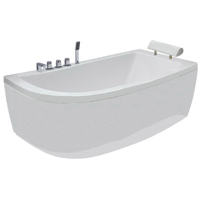 Akrilinė vonia B1680 dešininė be masažų (simple) 170cm-Akrilinės vonios-Vonios ir apdaila