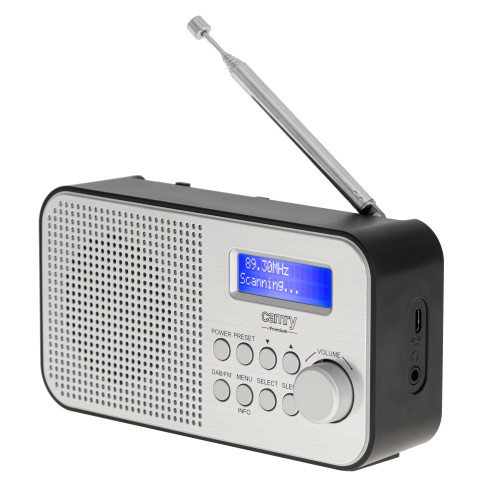 RADIJA Camry Portable Radio CR 1179 Display LCD, Black/Silver, Alarm function-Radijo