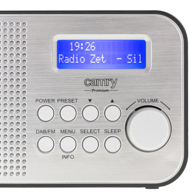 RADIJA Camry Portable Radio CR 1179 Display LCD, Black/Silver, Alarm function-Radijo