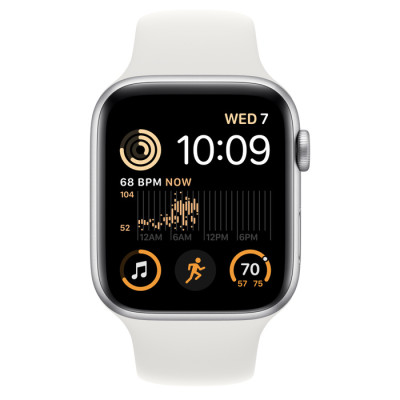 Išmanusis laikrodis Apple Watch SE GPS 44mm Silver Aluminium Case with White Sport Band -