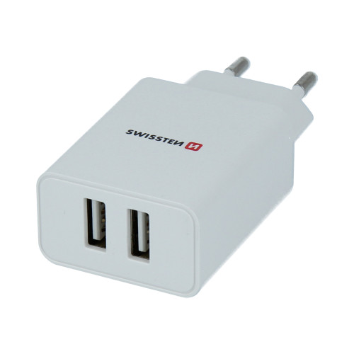 Swissten Smart IC Travel Charger 2x USB 2.1A with Micro USB Cable 1.2 m