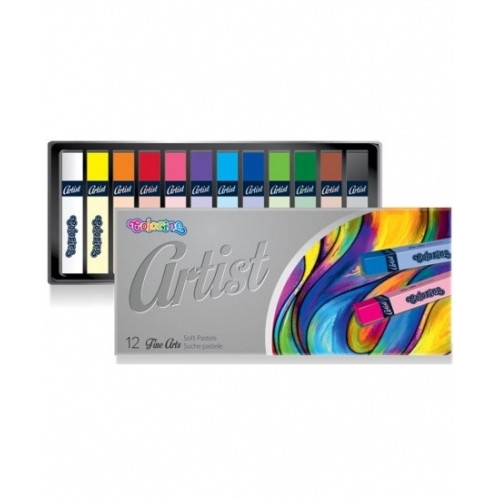 Pastelės Colorino Artist 12 spalvų-Kreida ir kreidelės-Piešimo priemonės