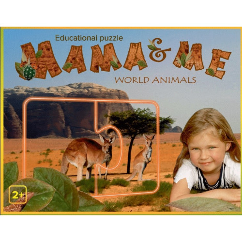 Lavinamoji dėlionė "Mama & me, World animals", 2+-Edukacinės dėlionės-Ugdymo įstaigoms