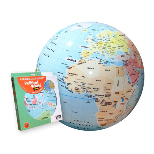 CALY Pripučiamas gaublys-kamuolys Pasaulis, 42 cm-CALY pažįstame pasaulį žaisdami-Edukacinės