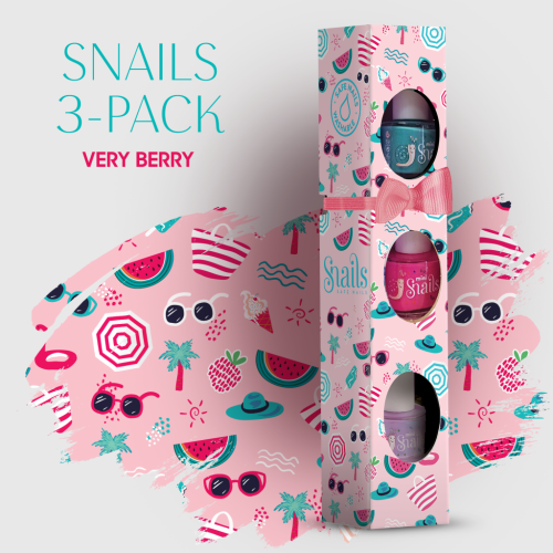Snails Mini rinkinys (3 vnt) - VASARA-Snails dovanų rinkiniai-Vaikiška kosmetika