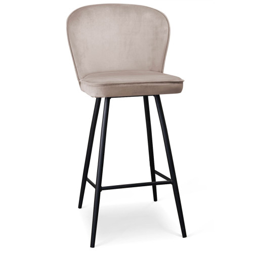 Baro kėdė AINE L (70 cm) su juodomis metalinėmis kojomis-Baro kėdės-Valgomojo baldai