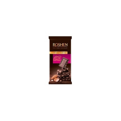 Šokoladas ROSHEN Dark, su sūdytais migdolais, 85 g-Šokoladas-Saldumynai