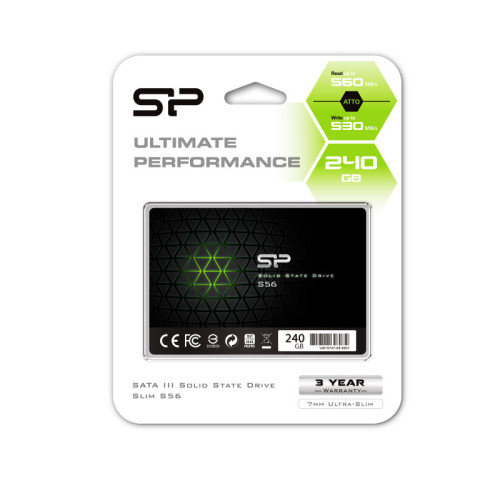 Vidinis SSD Silicon Power | S56 | 240 GB | SSD form factor 2.5-Standieji diskai-Kompiuterių