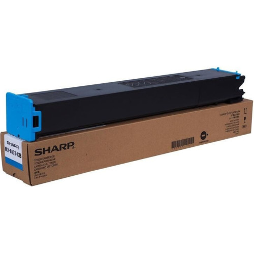 Sharp MX61GTCB mėlyna-Originalios kasetės Sharp-Originalios spausdintuvų kasetės