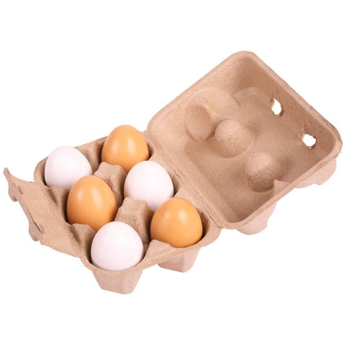 Bigjigs mediniai kiaušiniai (6 el.)-ŽAISLAI-Lukoprekyba.lt