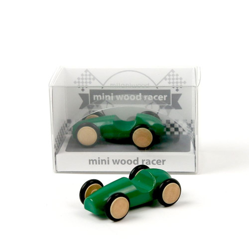Milaniwood mini medinė lenktyninė mašina (4 cm)-ŽAISLAI-Lukoprekyba.lt