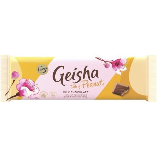 Pieninis šokoladas GEISHA su žemės riešutų skonio įdaru 100g-Šokoladas-Saldumynai