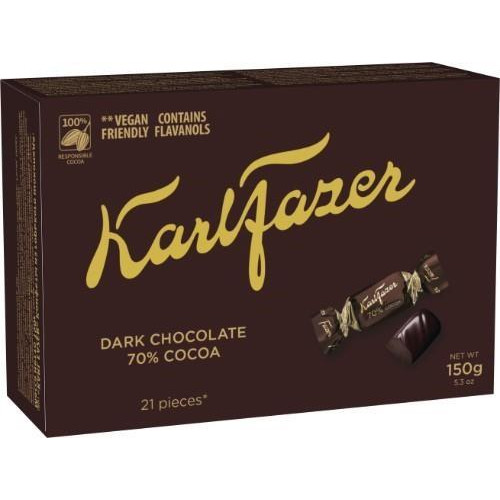 Šokoladiniai saldainiai KARL FAZER 70% Cocoa 150g-Saldainiai-Saldumynai