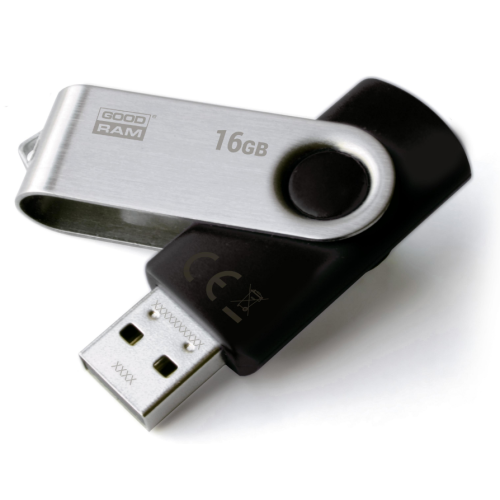 USB atmintukas GOODRAM 16GB UTS2 BLACK USB 2.0-USB raktai-Išorinės duomenų laikmenos