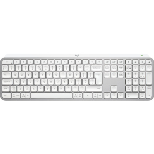 Logitech MX Keys S Belaidė klaviatūra, RF Wireless+Bluetooth, Illuminated, US Int, Pale