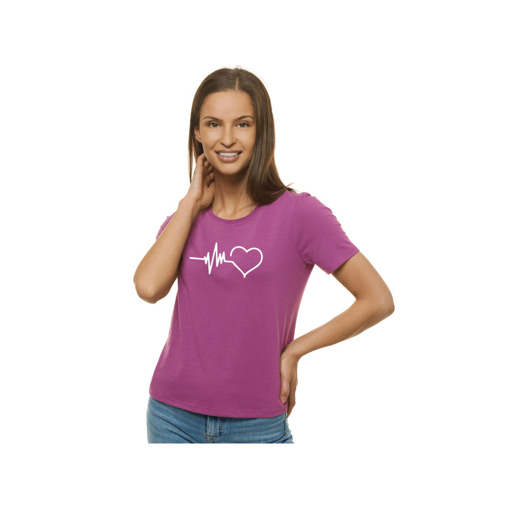 Moteriški alyviniai marškinėliai Heartbeat Užrašai moterims