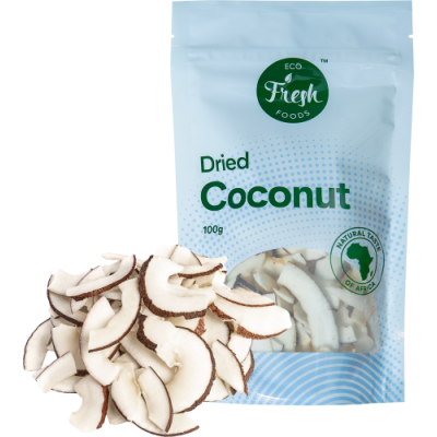Eco fresh foods Džiovinti kokosai 100 g Užkandžiai