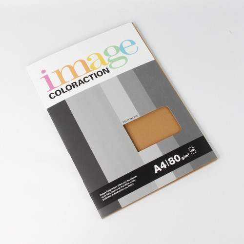 Spalvotas popierius IMAGE COLORACTION, A4, 80 g/m2, 50 lapų, ruda Popierius ir popieriaus