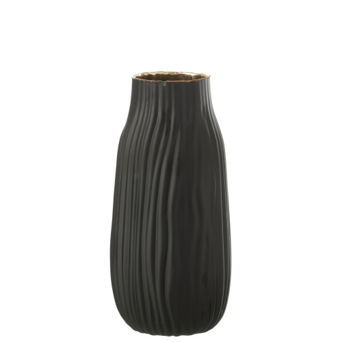 Vaza stiklinė juoda/aukso M Interjero detalės