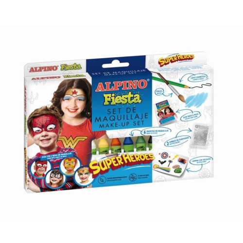 Grimo rinkinys ALPINO Fiesta SUPER HEROES 6 sp x 5g Vaikiška kosmetika