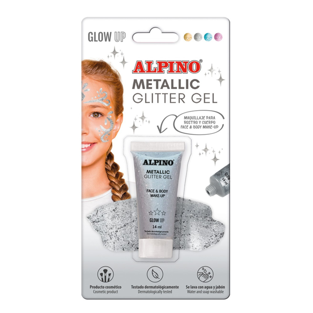 Gelis grimui 14ml ALPINO Metallic silver bls Vaikiška kosmetika