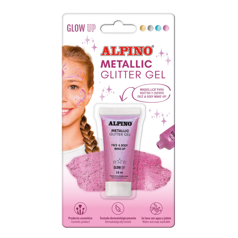 Gelis grimui 14ml ALPINO Metallic pink bls Vaikiška kosmetika